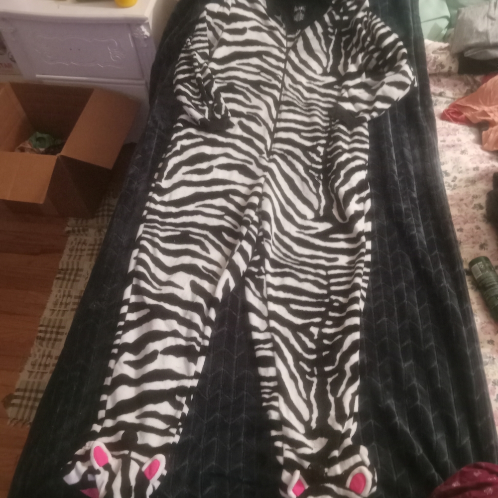 Adult Zebra Bedtime Onesie